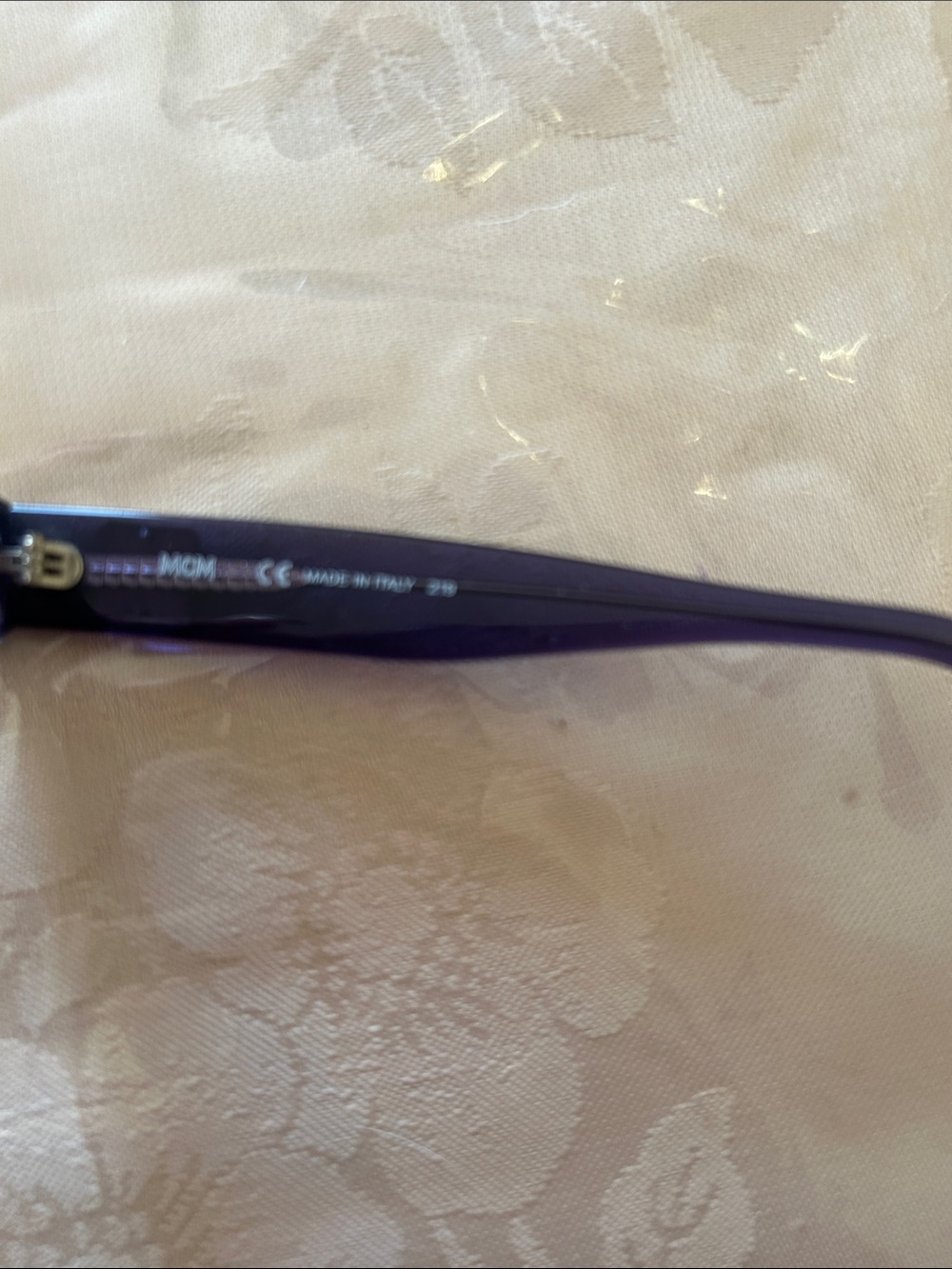 MCM Purple Sunglass Temple Arm with Subtle Logo - Picture 6 of 7